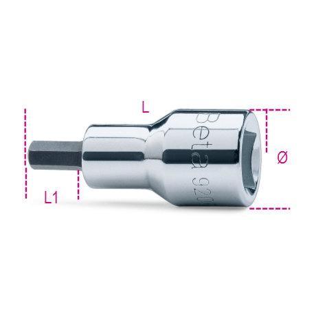 Chiavi A Bussola A Mano Maschio Esagonale Con Quadro Femmina 1/2" Cromate - Inserti Bruniti 920PE/AS Beta