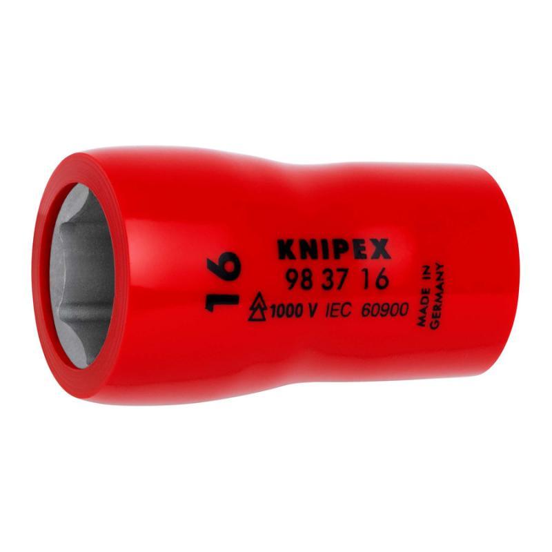 KNIPEX 98 37 16 Chiave a bussola per viti esagonali con attacco quadro interno 3/8" 46 mm