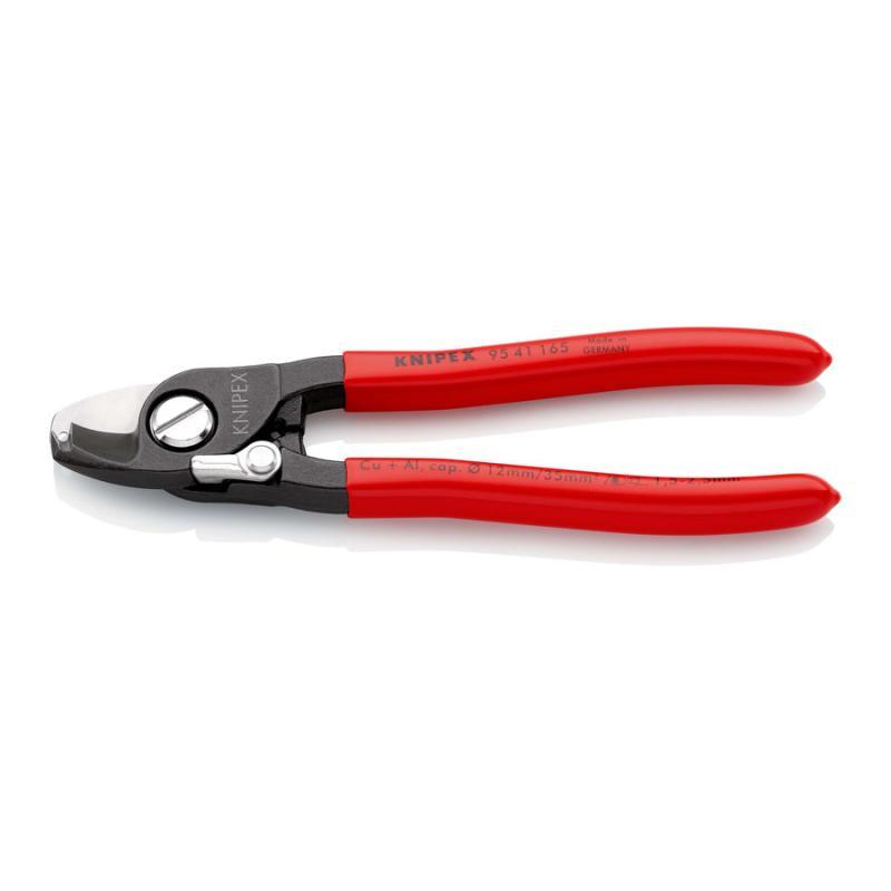 KNIPEX 95 41 165 Cesoia per cavi rivestiti in resina sintetica brunita 165 mm