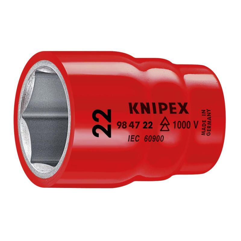 KNIPEX 98 47 22 Chiave a bussola per viti esagonali con attacco quadro interno 1/2" 58 mm