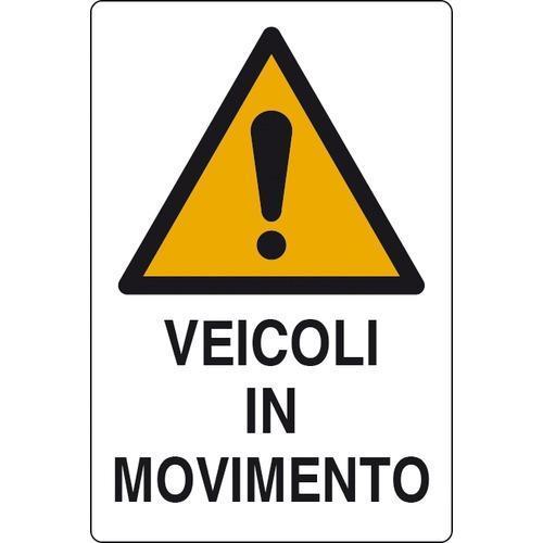 Cartello In Alluminio Veicoli In Movimento Cm.30x20