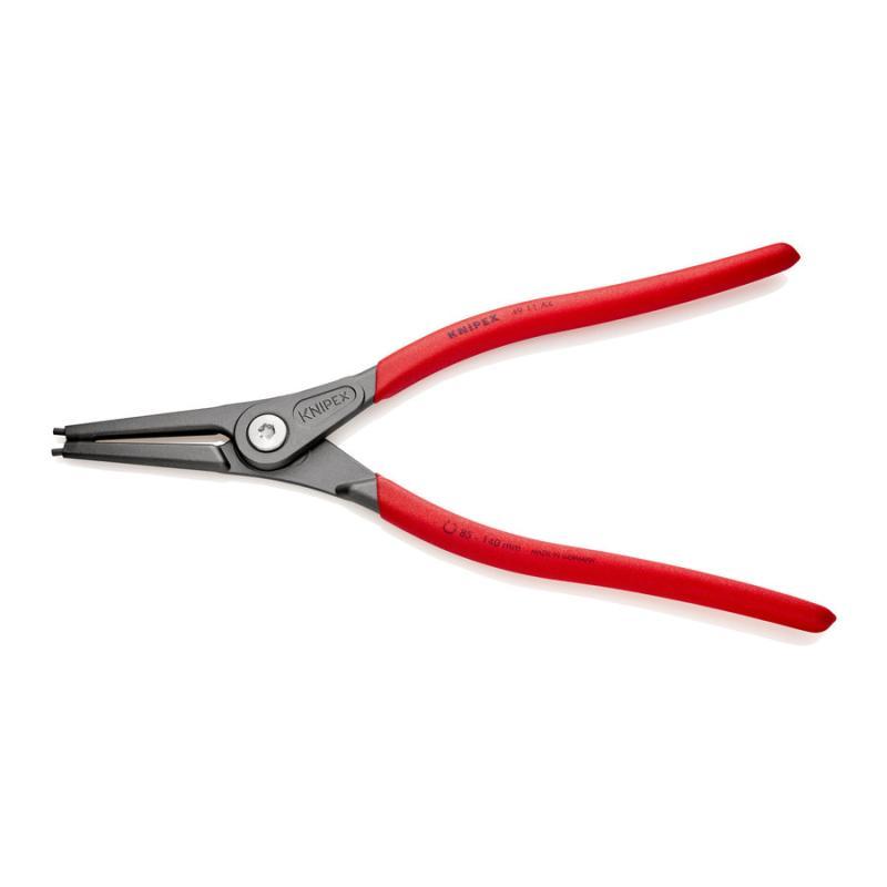 KNIPEX 49 11 A4 SB Pinza di precisione per anelli di sicurezza per anelli di sicurezza esterni su alberi rivestiti in resina sintetica antiscivolo bonderizzata grigia 320 mm in confezione Self-service