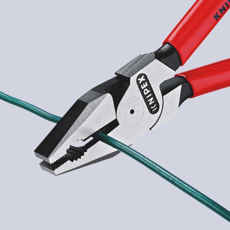 KNIPEX 02 01 180 SB Pinza universale tipo forte rivestiti in resina sintetica atramentata nera 180 mm in confezione Self-service