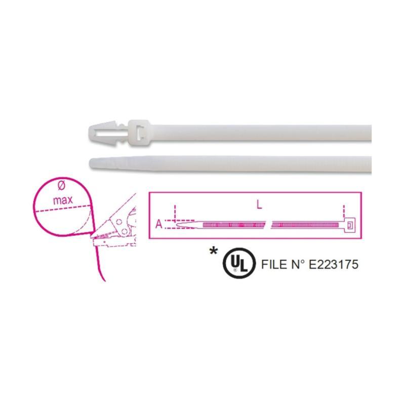 Fascette In Nylon Ad Inserzione, Colore Naturale 1748-BP BMGroup