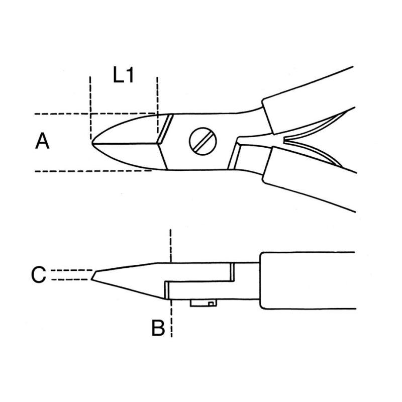 Tronchese Per Elettronica Taglienti Diagonali Semirasi Becchi Arrotondati Impugnatura Bimateriale 1183BM Beta 011830101