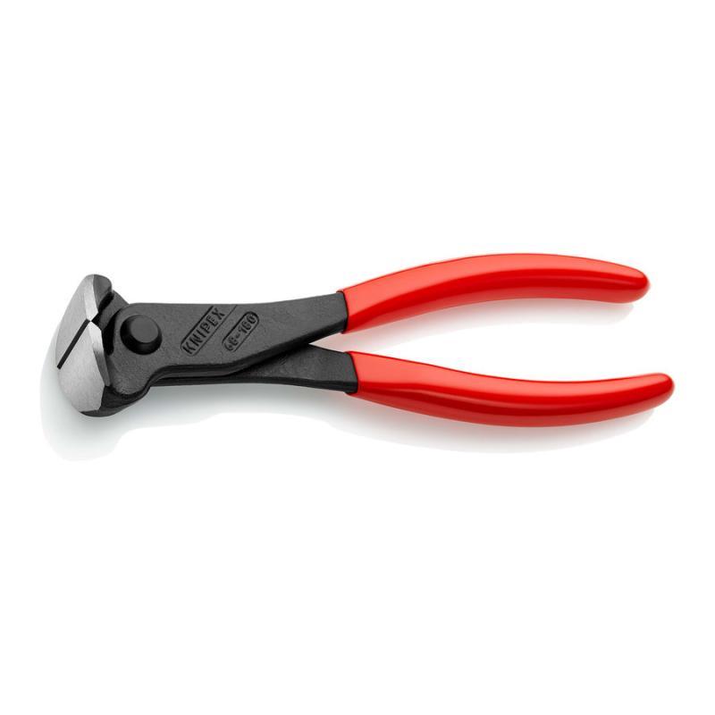 KNIPEX 68 01 180 Tronchese per meccanica con tagliente frontale rivestiti in resina sintetica atramentata nera 180 mm