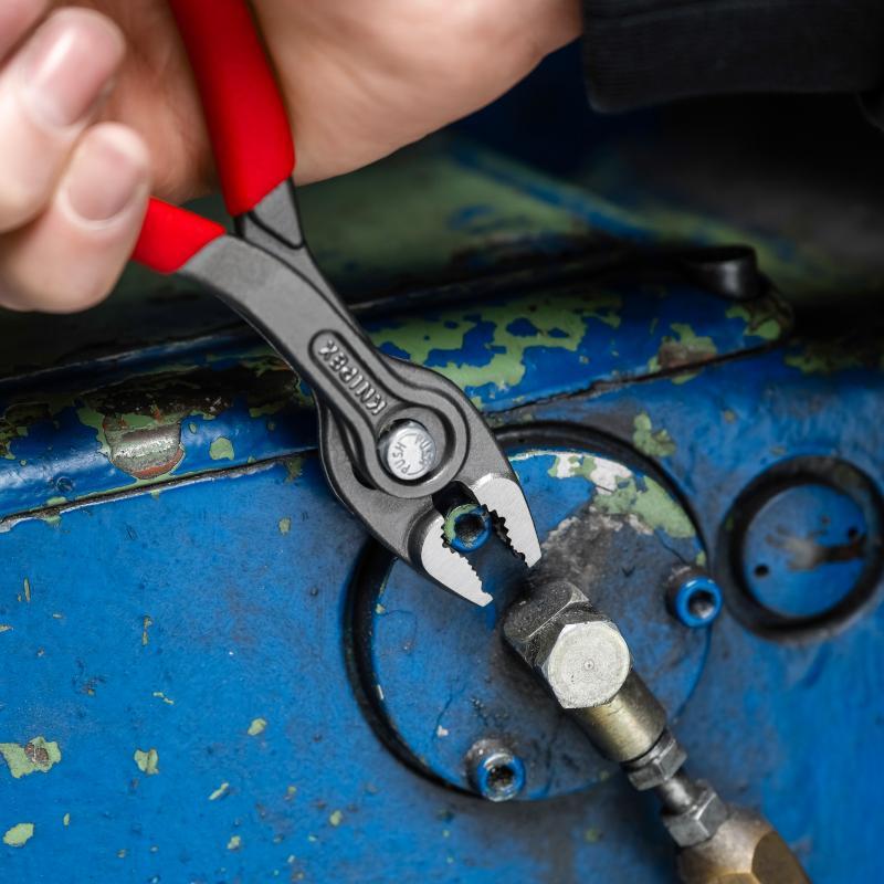 KNIPEX 82 01 150 TwinGrip Pinza a presa frontale e laterale rivestiti in resina sintetica antiscivolo bonderizzata grigia 150 mm