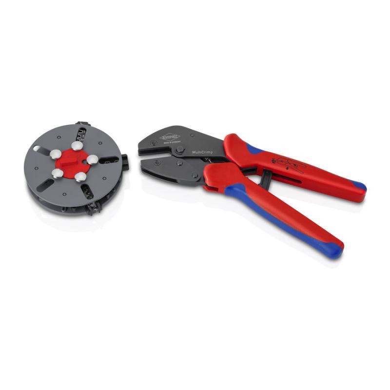 KNIPEX 97 33 03 MultiCrimp® Crimpatrice con caricatore con impugnature multicomponente brunita 250 mm