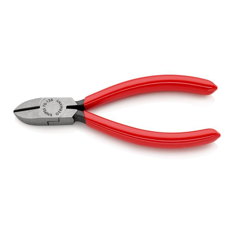 KNIPEX 70 01 125 Tronchese laterale rivestiti in resina sintetica atramentata nera 125 mm