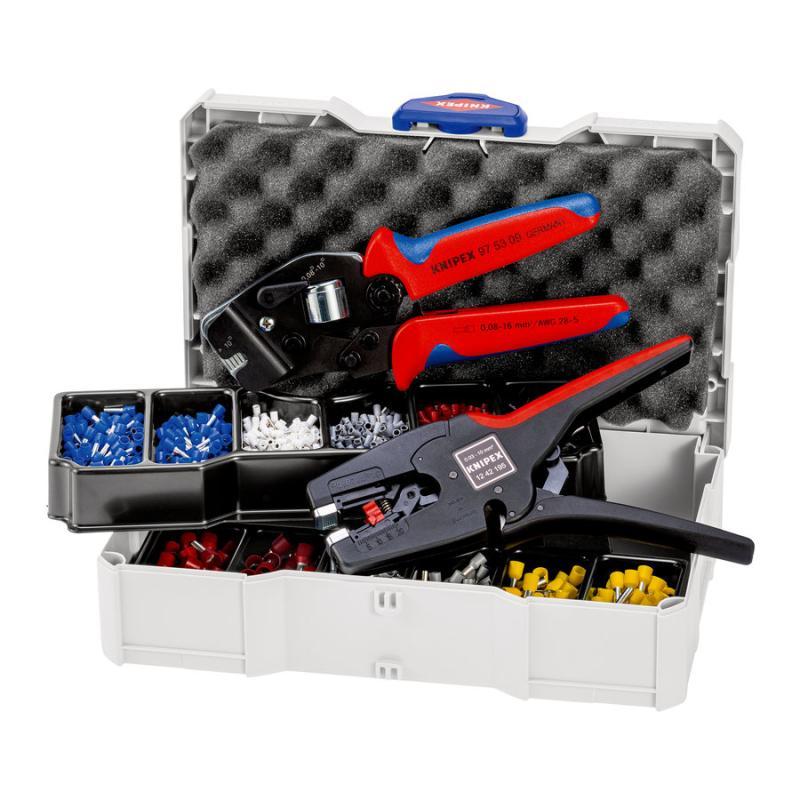 KNIPEX 97 90 17 Assortimento di capicorda per terminali a bussola 10 pezzi 265 mm