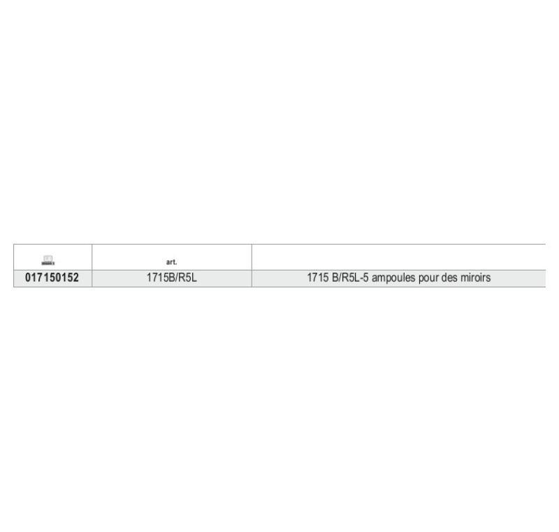 5 Lampadine Per Specch. Luce Fl/B 1715B/R5L Beta 017150152