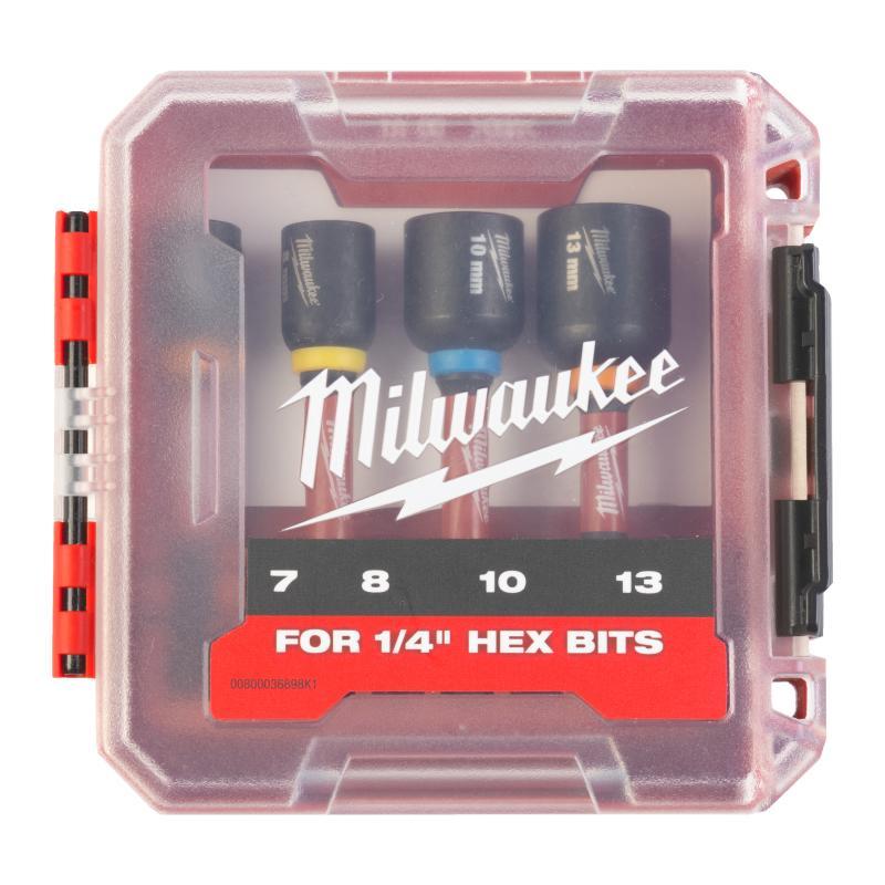 Bussole Magnetiche A Codolo Esagonale Shockwave - Milwaukee — SET BUSSOLE HEX ATTACCO 1/4 4pz