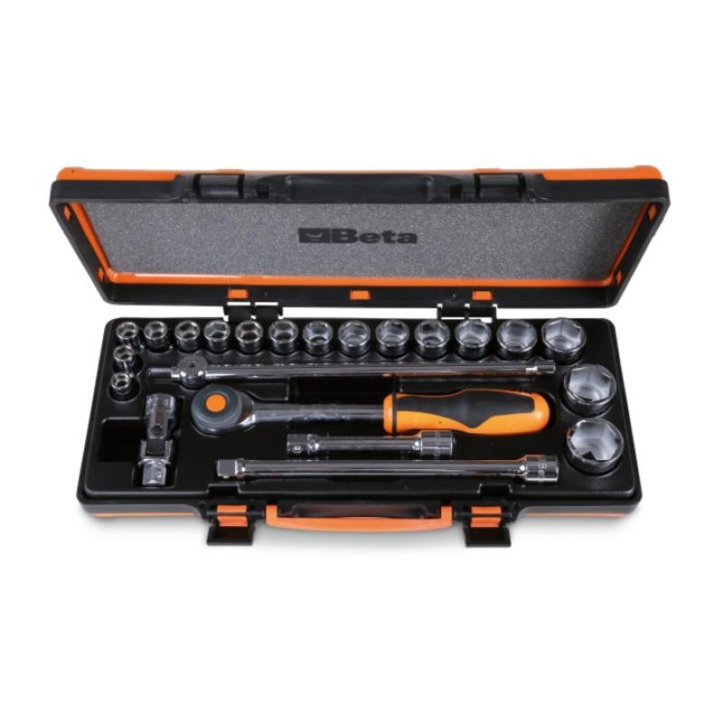 Assortimento Di 17 Chiavi A Bussola A Mano Esagonali E 5 Accessori In Termoformato Rigido, In Cassetta Di Lamiera 920A/C17HR Beta 009200939