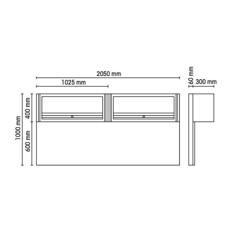 Parete Con 2 Pensili Per Arredo Officina C55/2PM BetaRSC55 055000301