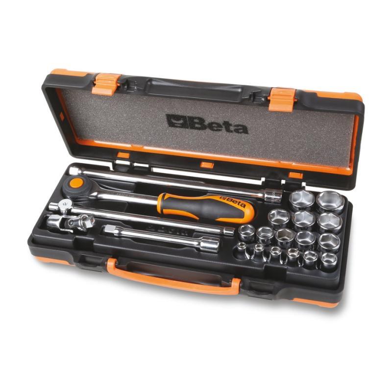 Assortimento Di 16 Chiavi A Bussola A Mano Esagonali E 5 Accessori In Cassetta Di Lamiera 910A/C16HR Beta 009100935