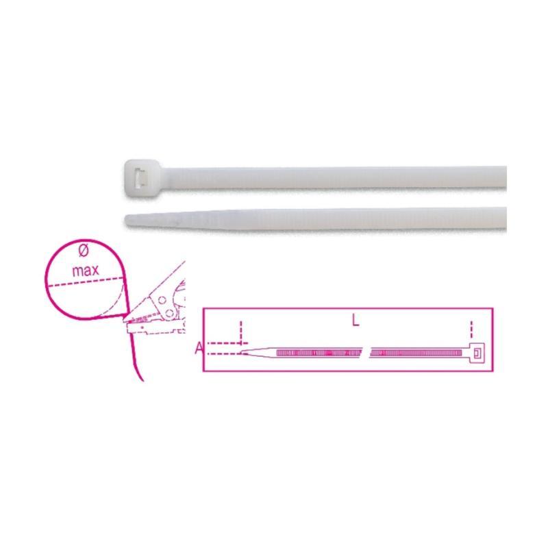 Fascette In Nylon, Colore Naturale 1748-BV2 BMGroup