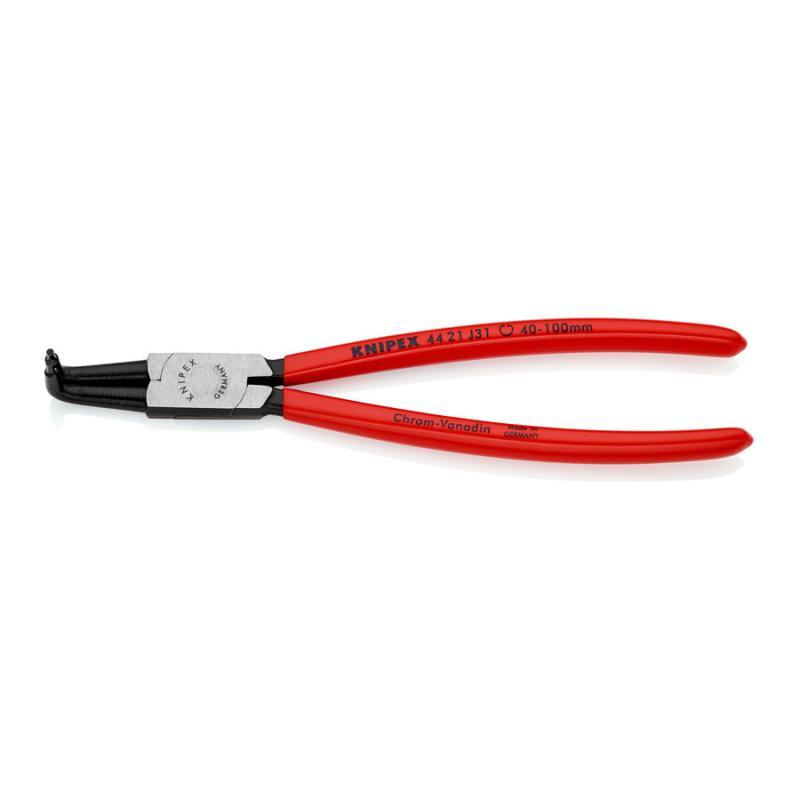KNIPEX 44 21 J31 SB Pinza per anelli di sicurezza per anelli di sicurezza interni a fori rivestiti in resina sintetica atramentata nera 215 mm in confezione Self-service