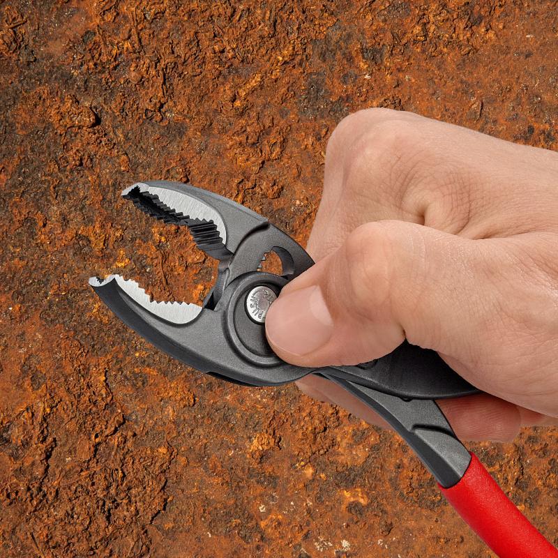 KNIPEX 82 01 200 SB TwinGrip Pinza a presa frontale e laterale rivestiti in resina sintetica antiscivolo bonderizzata grigia 200 mm in confezione Self-service