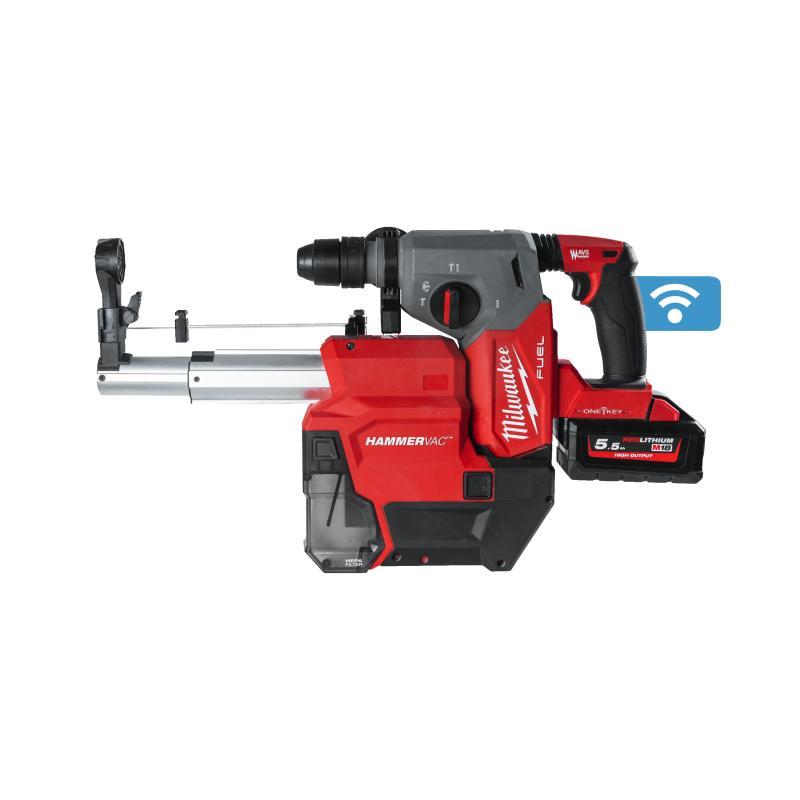 Tassellatore 18 Volt (Fixtec) 26 Mm 5,5Ah Tecnologia Fuel One Key Con Aspiratore M18 Fddexl - M18 Onefhxdel-552C - Milwaukee 4933478506