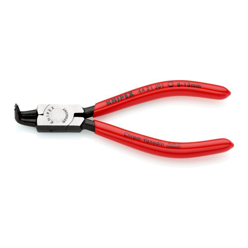 KNIPEX 44 21 J01 Pinza per anelli di sicurezza per anelli di sicurezza interni a fori rivestiti in resina sintetica atramentata nera 130 mm