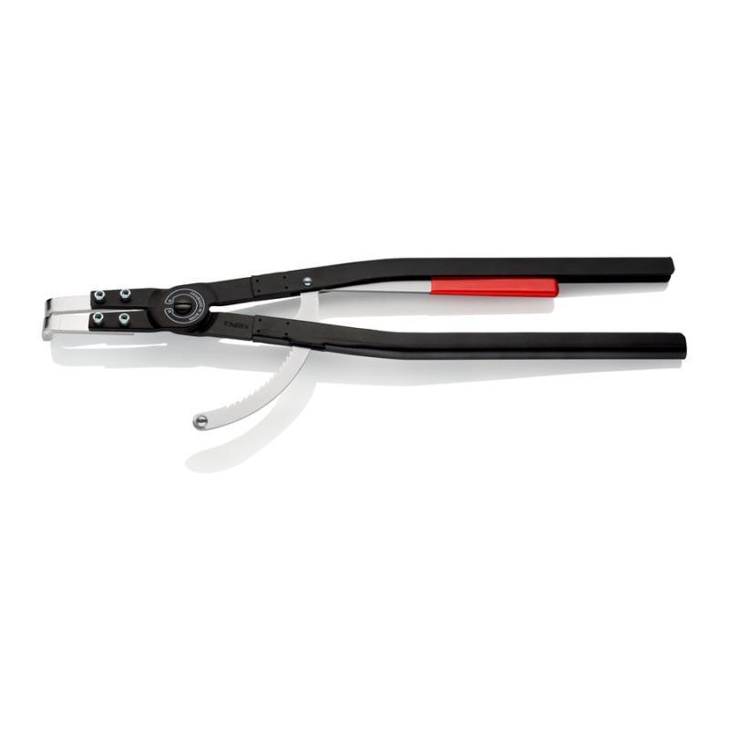 KNIPEX 44 20 J51 Pinza per anelli di sicurezza per anelli di sicurezza interni a fori nera, verniciata a polvere 590 mm