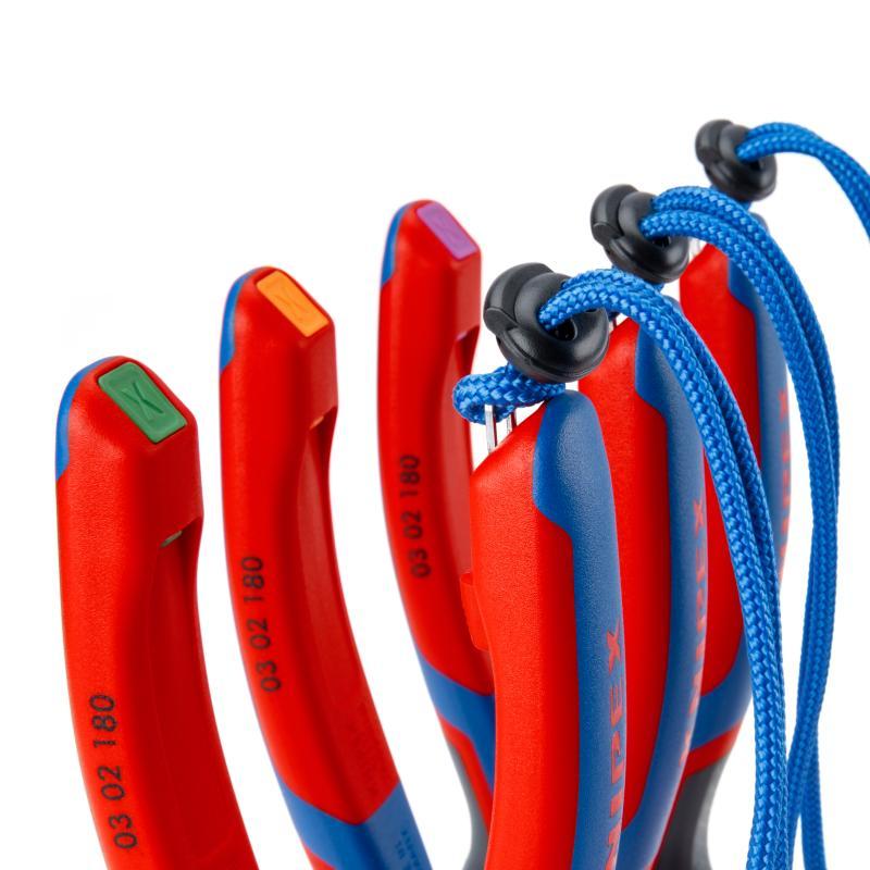 KNIPEX 03 02 180 Pinza universale con manici comfort atramentata nera 180 mm