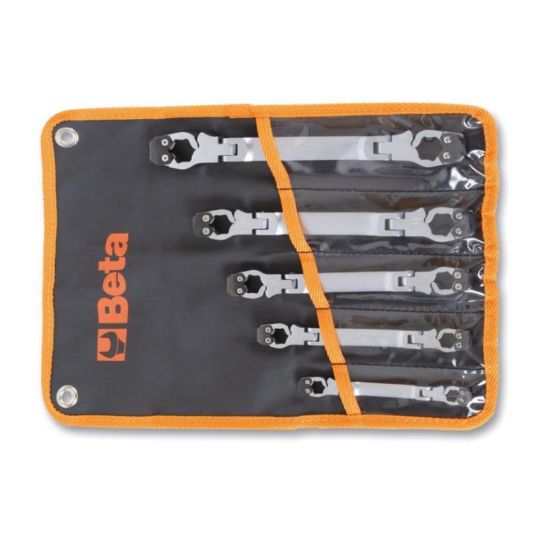 Serie Di 5 Chiavi Esagonali Apribili Snodate In Busta. Ideale Per Raccordi Di Tubazione 187/B5 Beta 001870050