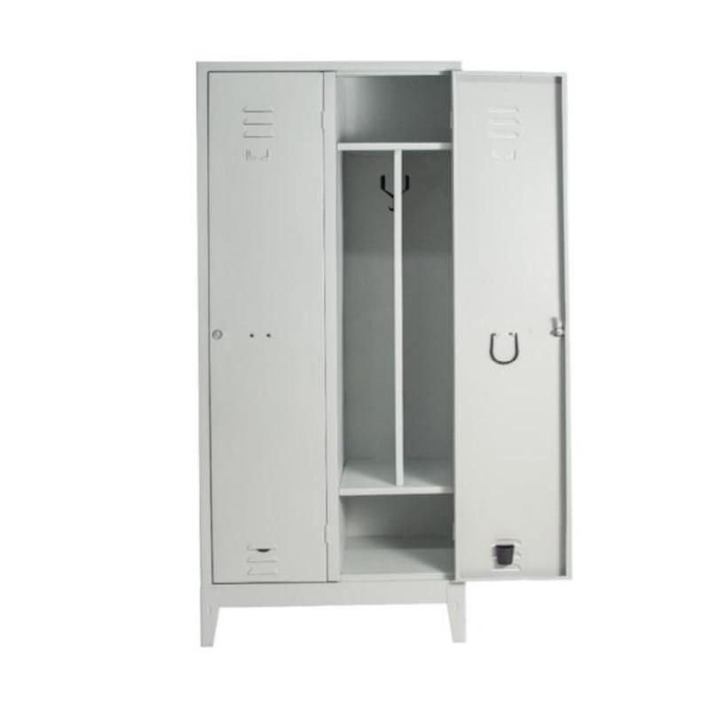 Armadio Sporco/Pulito Tetto Piano 2 Posti Con Portascarpe
