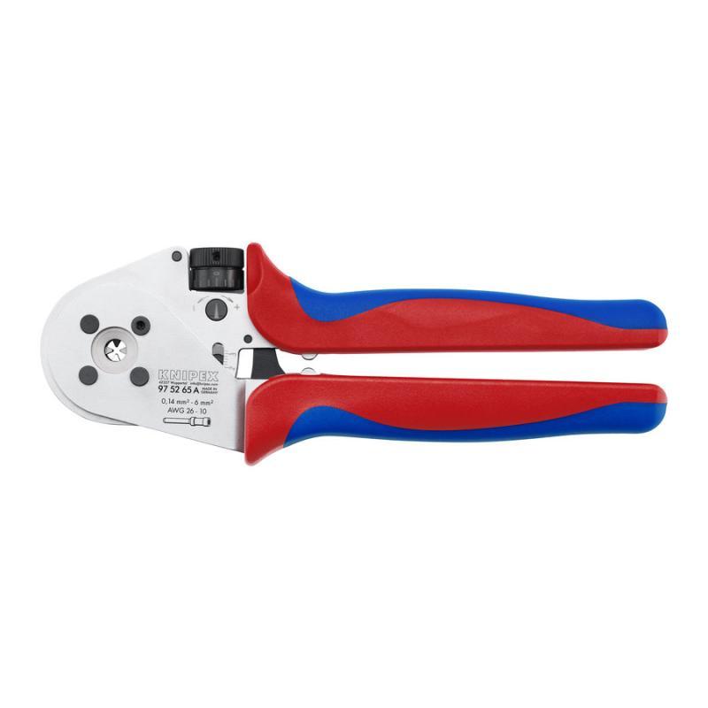 KNIPEX 97 52 65 A Pinza a quattro punzoni per contatti torniti con impugnature multicomponente cromata 230 mm