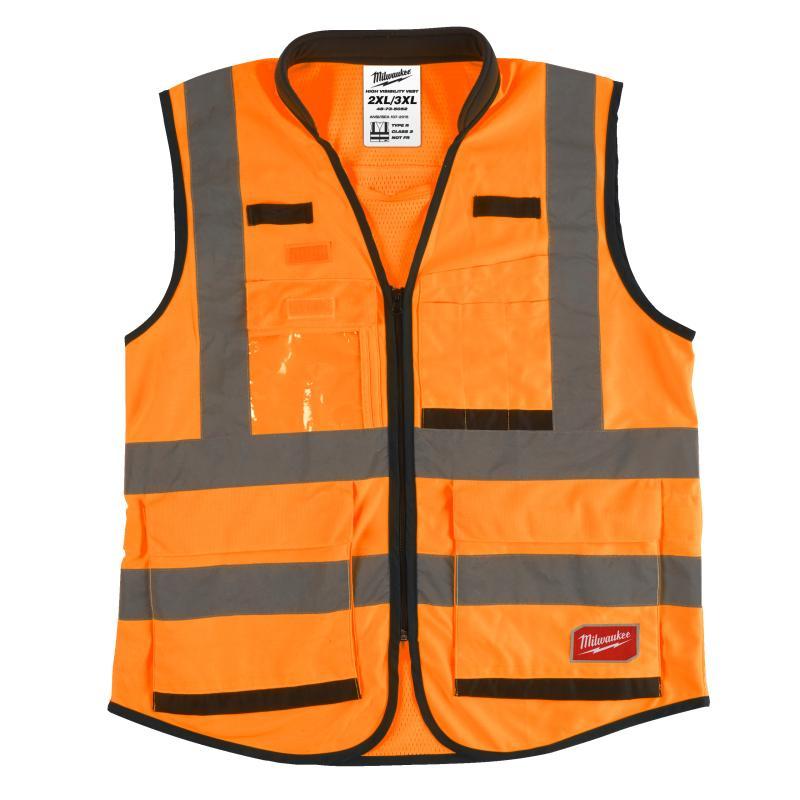 Gilet Premium Ad Alta Visibilita - Milwaukee — GILET PREMIUM ALTA VIS ARANCIONE 2XL/3XL