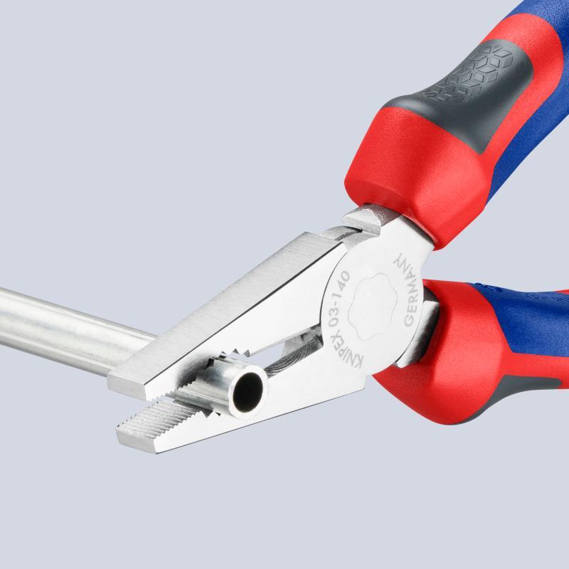 KNIPEX 03 05 140 Pinza universale con manici comfort cromata 140 mm