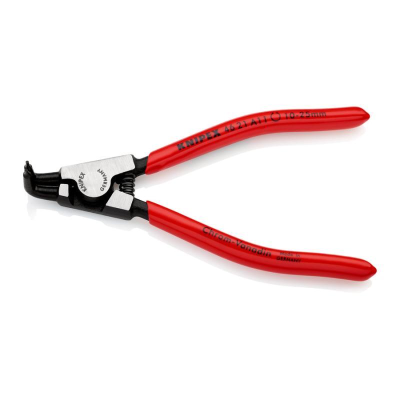 KNIPEX 46 21 A11 Pinza per anelli di sicurezza per anelli di sicurezza esterni su alberi rivestiti in resina sintetica atramentata nera 125 mm