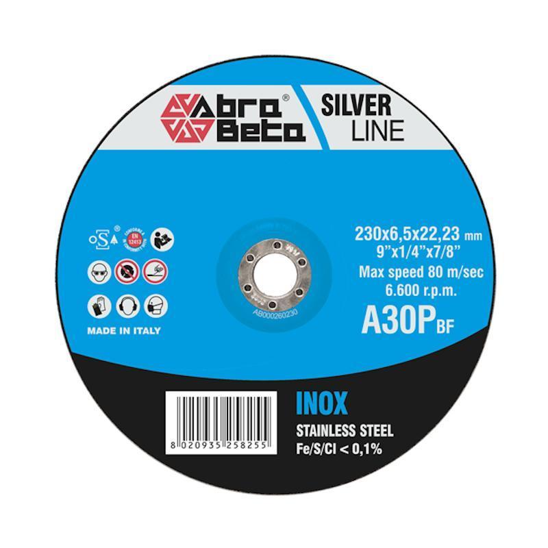 Disco Da Sbavo Per Acciaio Inox Centro Depresso A30P Linea SILVER ABRABETA