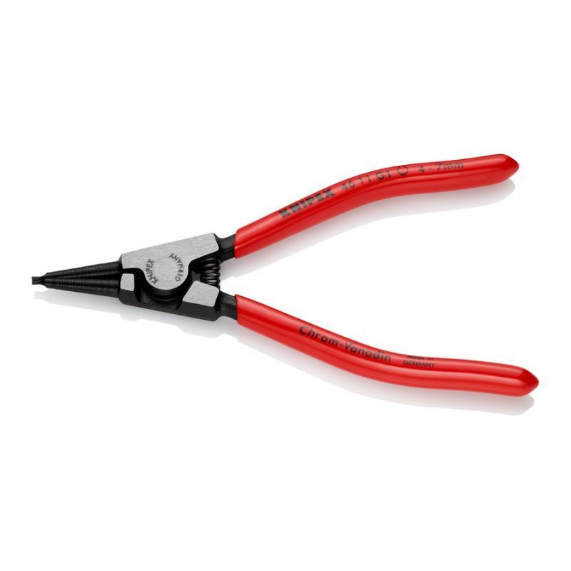 KNIPEX 46 11 G1 Pinza per anelli di sicurezza per anelli di presa su alberi rivestiti in resina sintetica atramentata nera 140 mm