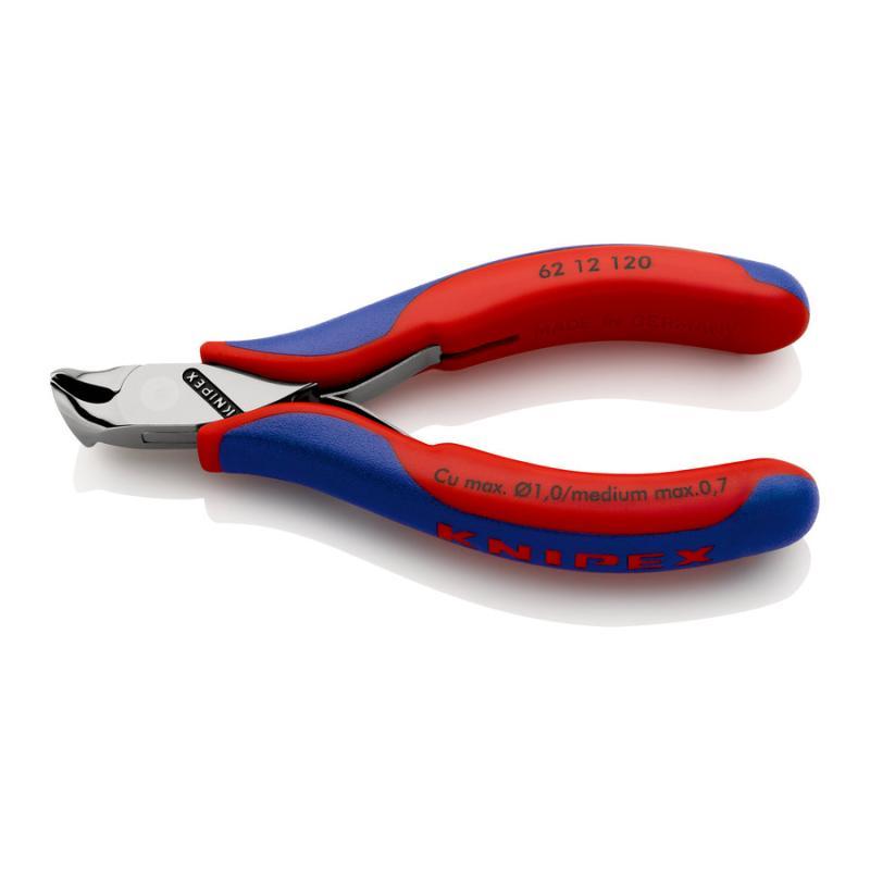 KNIPEX 62 12 120 Tronchese per elettronica con taglienti inclinati con impugnature multicomponente 120 mm