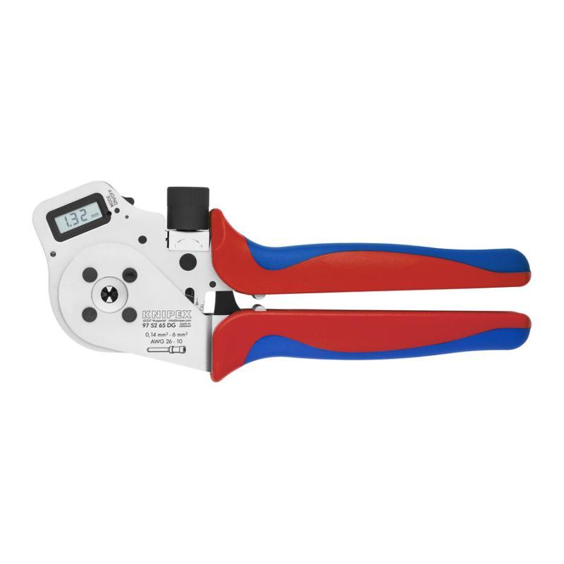 KNIPEX 97 52 65 DG Pinza a quattro punzoni per contatti torniti con impugnature multicomponente cromata 240 mm