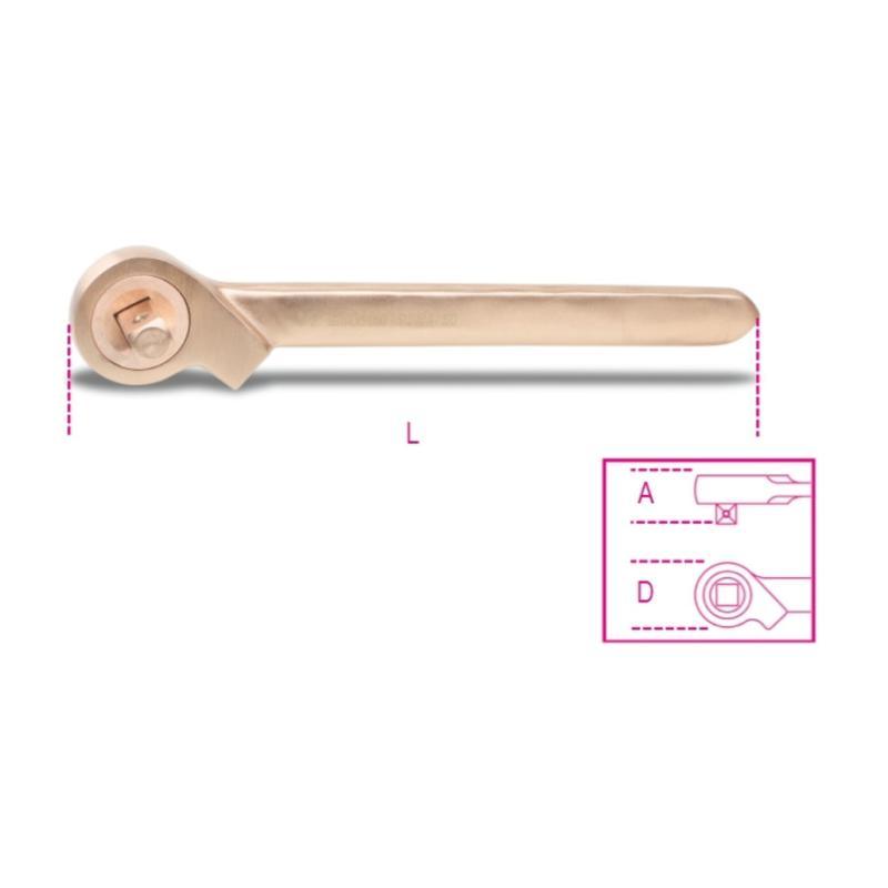 Cricchetto Semplice Con Quadro Scorrevole 3/4" Antiscintilla 926BA/50 Beta 009260880