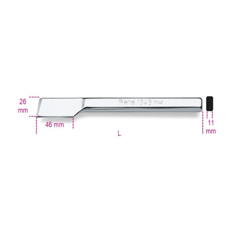 Scalpello Piatto Con Tagliente Laterale 1343 Beta 013430001
