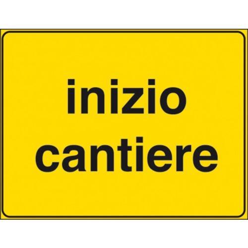 Cartello In Ferro Classe 1 Inizio Cantiere Figura II 455