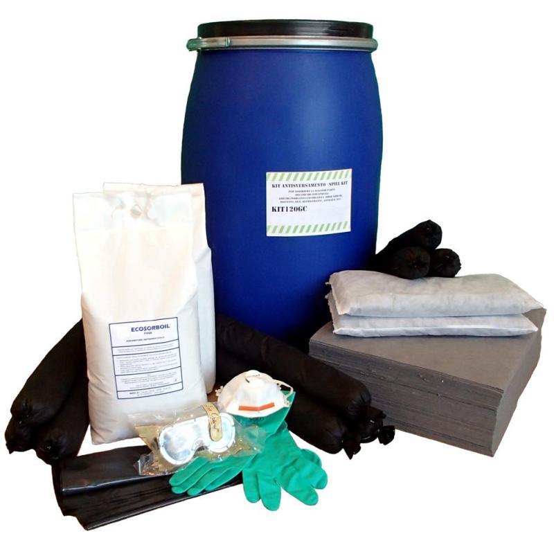 Kit Assorbimento Di Pronto Intervento Universale In Fusto Assorbimento 78 Litri