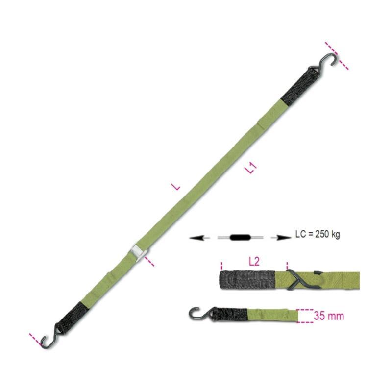 Sistemi Di Legatura Con 2 Ganci Ed Asole, Fibbia Di Serraggio Lc 250Kg Nastro In Polipropilene Ad Alta Tenacità (Pp) 8188FG2 3 Robur 081881530