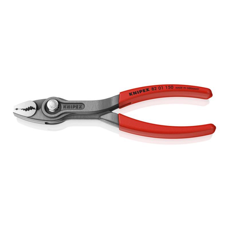 KNIPEX 82 01 150 SB TwinGrip Pinza a presa frontale e laterale rivestiti in resina sintetica antiscivolo bonderizzata grigia 150 mm