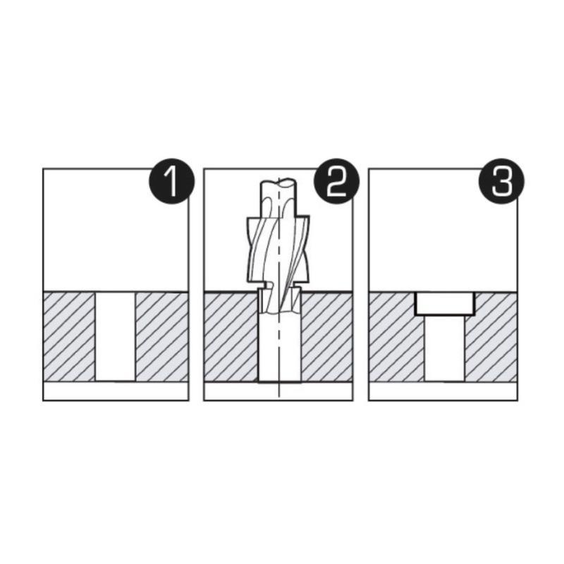 Serie Di 6 Svasatori Con Perno Guida Grado Fine In Acciaio Hss 421/SP6 Beta 004210019