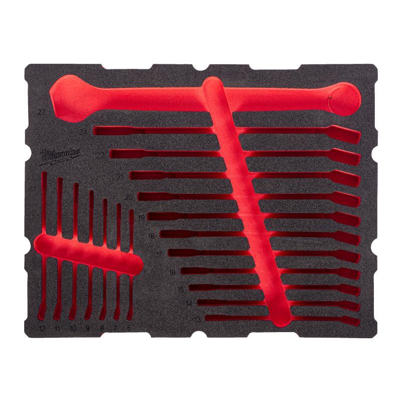 Max Bite Ratcheting Combination Spanner Set Packout Foam Insert - Milwaukee — MODULO VUOTO PACKOUT PER 4932501872