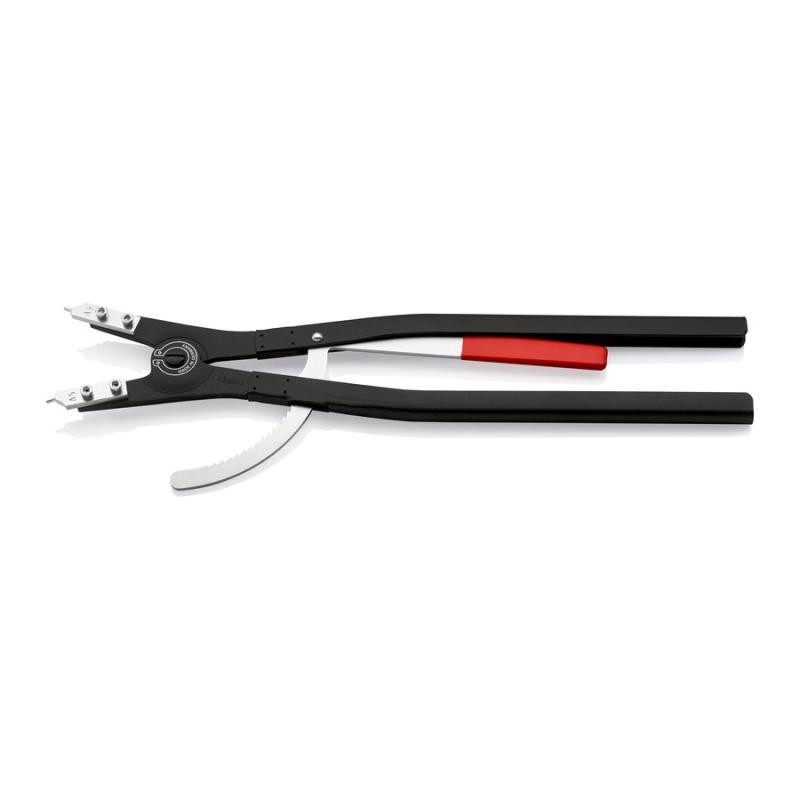 KNIPEX 46 10 A5 Pinza per anelli di sicurezza per anelli di sicurezza esterni su alberi nera, verniciata a polvere 560 mm