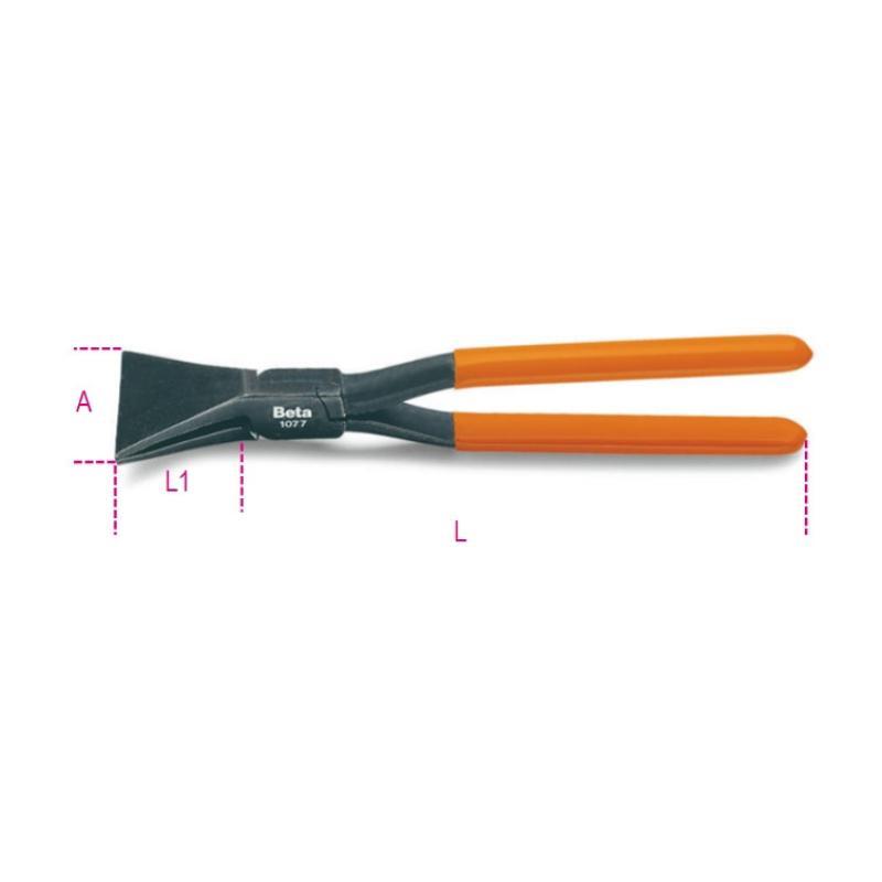 Pinza A Becchi Larghi Diritti Per Lattonieri Manici Ricoperti In Pvc 1077 280 Beta 010770026