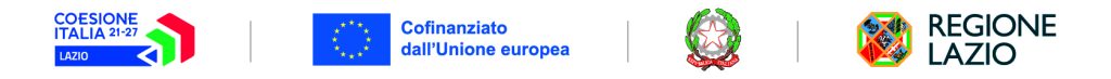 Coesione Italia 21-27 Lazio – Cofinanziato dall’Unione europea – Repubblica Italiana – Regione Lazio